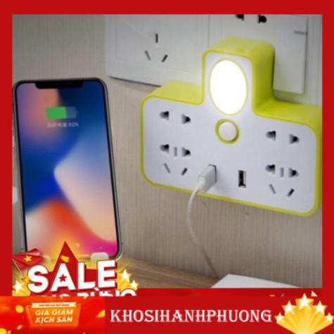 Ổ CẮM ĐIỆN ĐA NĂNG XỊN XÒ CÓ CỔNG USB SẠC ĐIỆN THOẠI KÈM ĐÈN NGỦ ( tuyển sỉ toàn quốc)