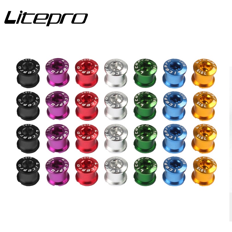 Bộ 5 Ốc Vít Bằng Thép Nhiều Màu Sắc Cho Xe Đạp Leo Núi Litepro