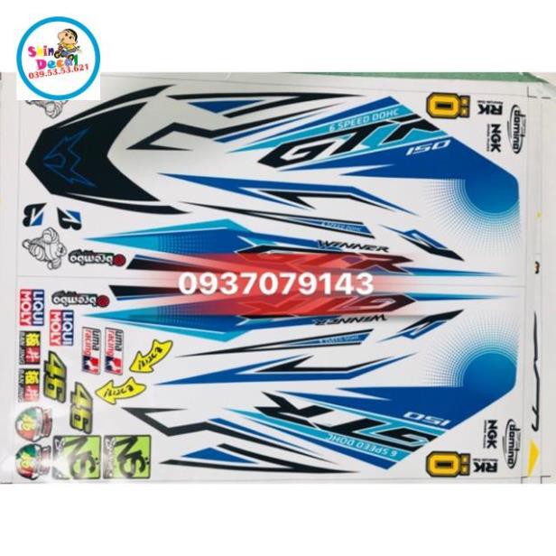 Tem rời winner trắng xanh GTR