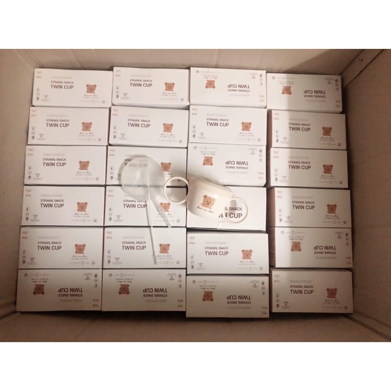 Cốc hút nước cầm tay cho bé phong cách Hàn Quốc cực xinh