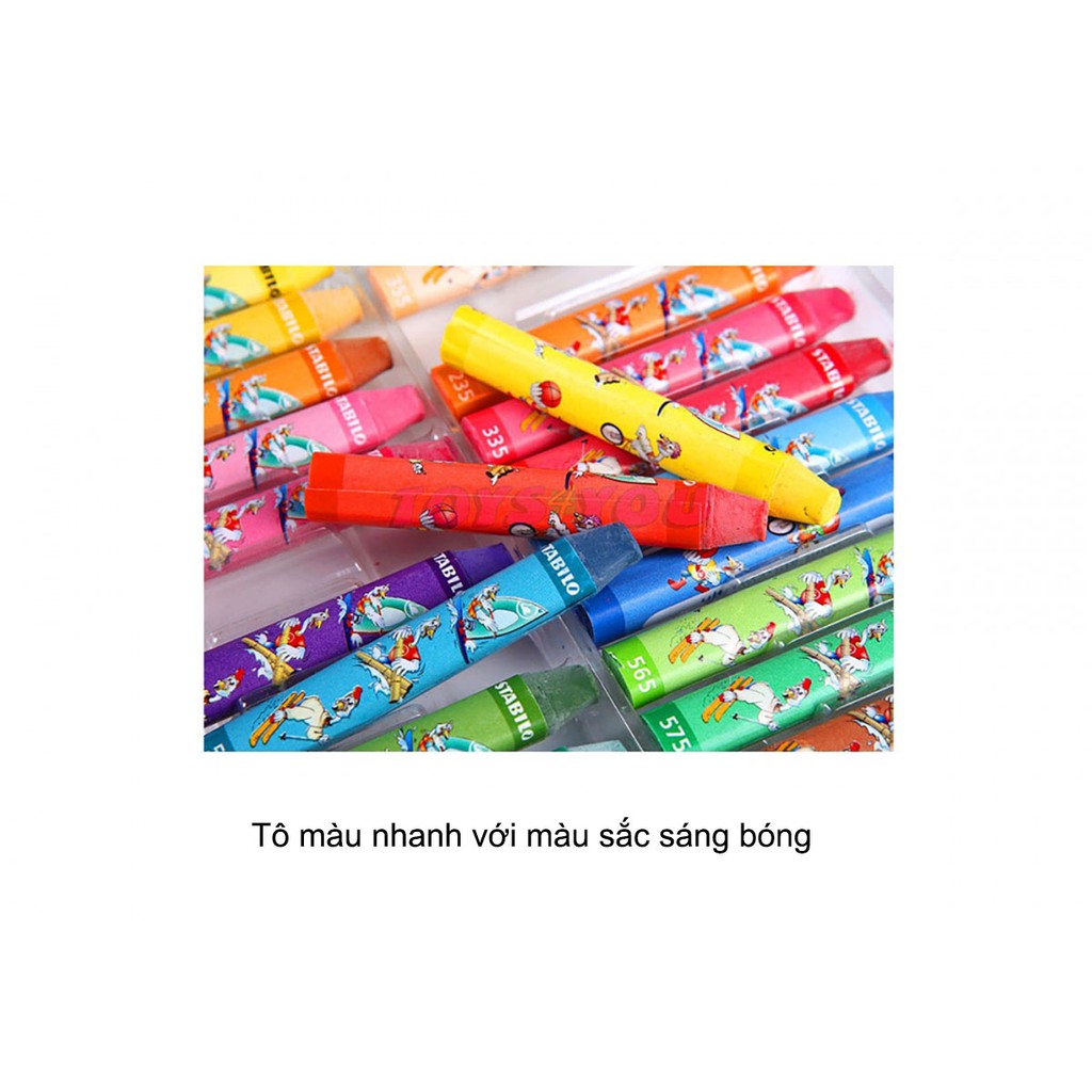 Bộ 2 vỉ bút chì sáp STABILO Triangular Oil Pastels 12+24 cây (OP26-C2)