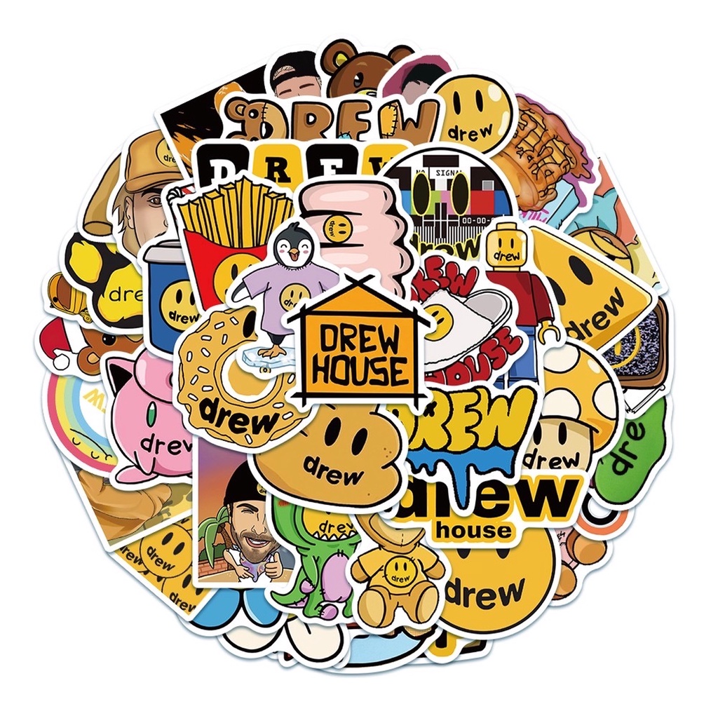 SET 100 STICKER DREW CÁ TÍNH SIÊU CHẤT DÁN TRANG TRÍ ĐIỆN THOẠI LAPTOP