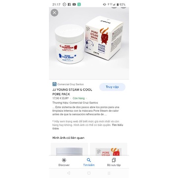 Mặt Nạ Đất Sét Se Lỗ Chân Lông JJ Young Pore Cool Mask