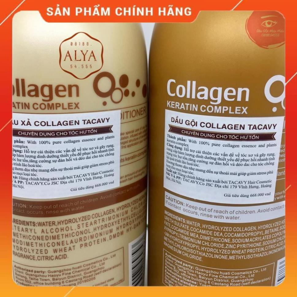 CẶP GỘI XẢ TACAVY 1000ML PHỤC HỒI HƯ TỔN, KHÔ XƠ GÃY RỤNG #Roseshop
