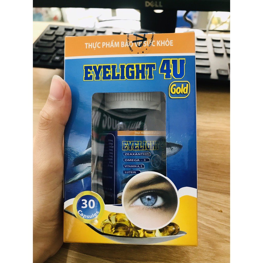 Viên uống bổ mắt ❤️FREESHIP👍 Eyelight 4U Gold ❤️ chống mỏi mắt, giảm lão hóa mắt, giúp sáng mắt, khỏe mắt hơn