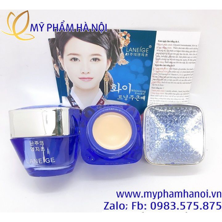 Bộ mỹ phẩm Laneige Xanh 5in1