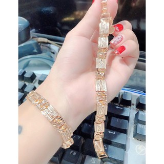 Lắc Tay Nữ ( Free Size ) Mạ Vàng 18K Chữ N Mẫu 01.0412 -  Mang đi chơi, đi tiệc rất đẹp - Ảnh Shop Tự Chụp
