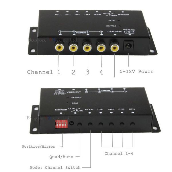 Bộ chia 4 màn hình camera cho Ô tô | BigBuy360 - bigbuy360.vn