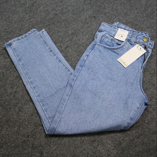 Quần jeans nữ baggy xanh nhạt Bb66
