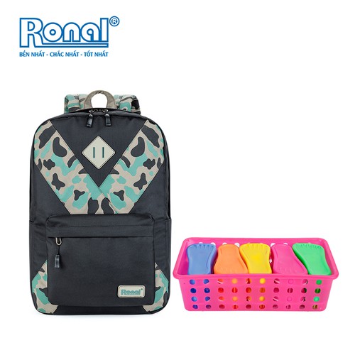 Balo thời trang (laptop 14") Ronal BL60 - Đen đồng in Camo