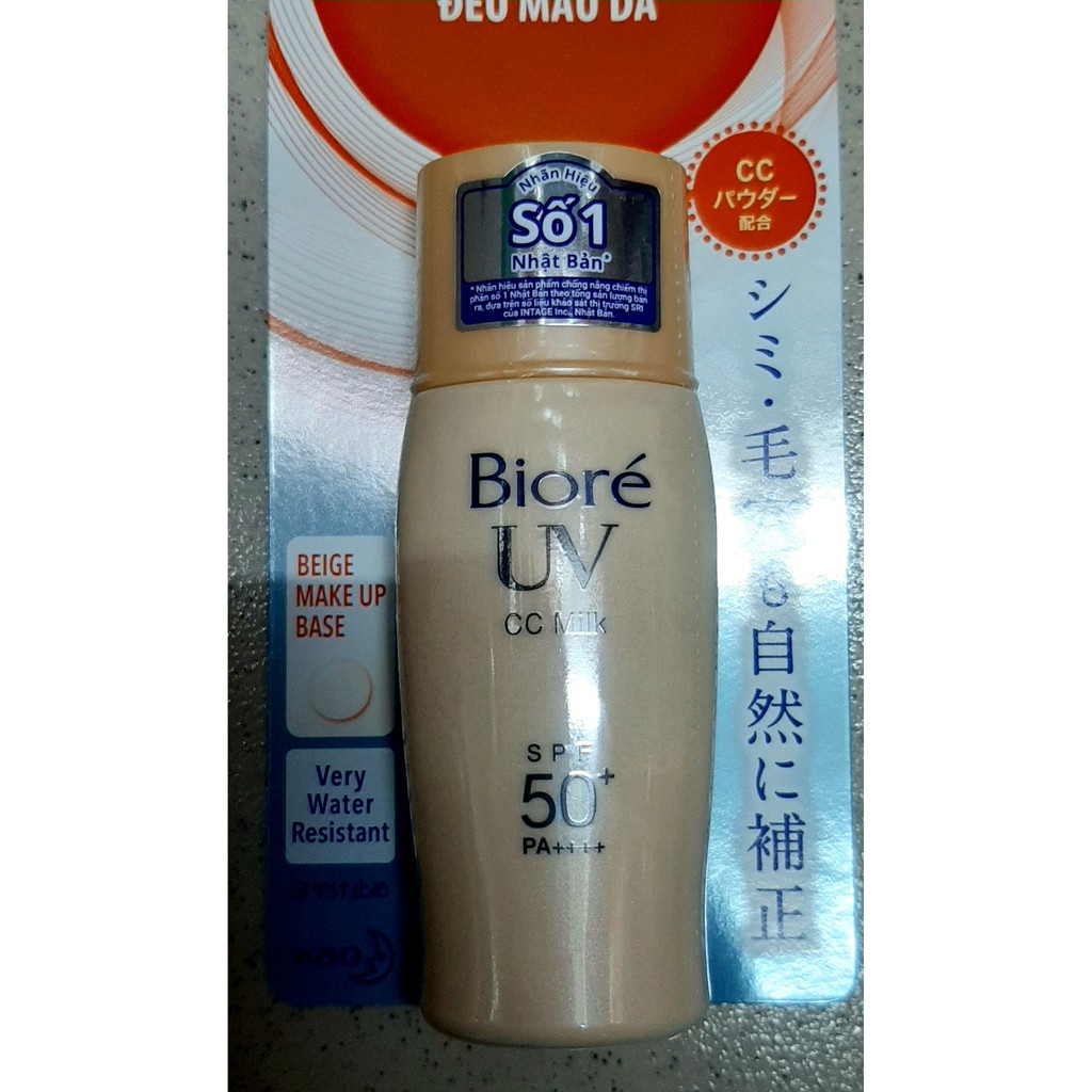 Kem chống nắng CHE PHỦ KHUYẾT ĐIỂM, LÀM ĐỀU MÀU DA Biore UV Color Control CC Milk 30ml