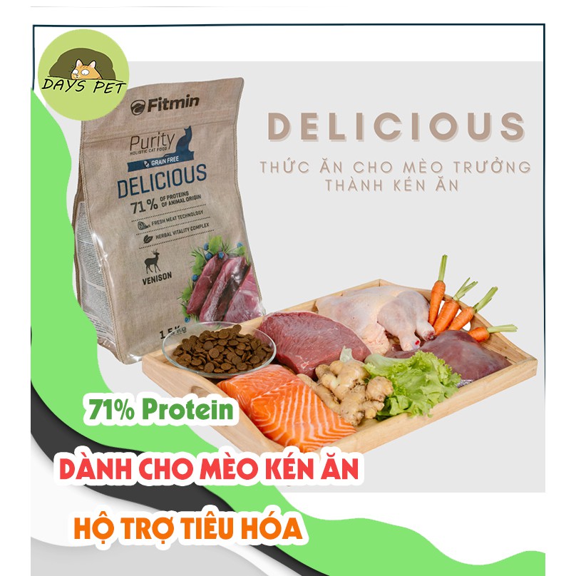 Thức ăn cho mèo FITMIN CAT PURITY DELICIOUS Dành cho mèo biếng ăn Dayspet FCPD