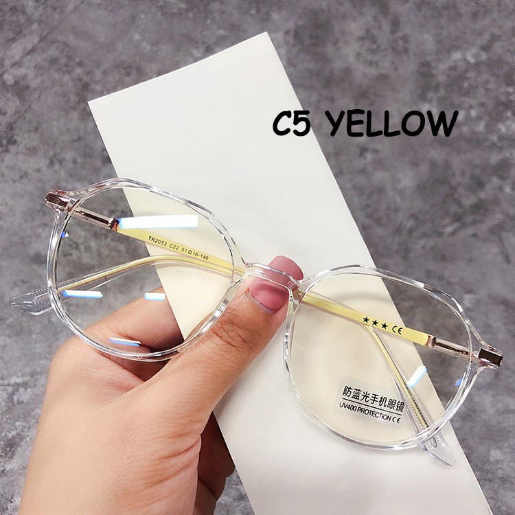 Mắt kính gọng tròn chống bức xạ phong cách cổ điển thời trang cho nữ
