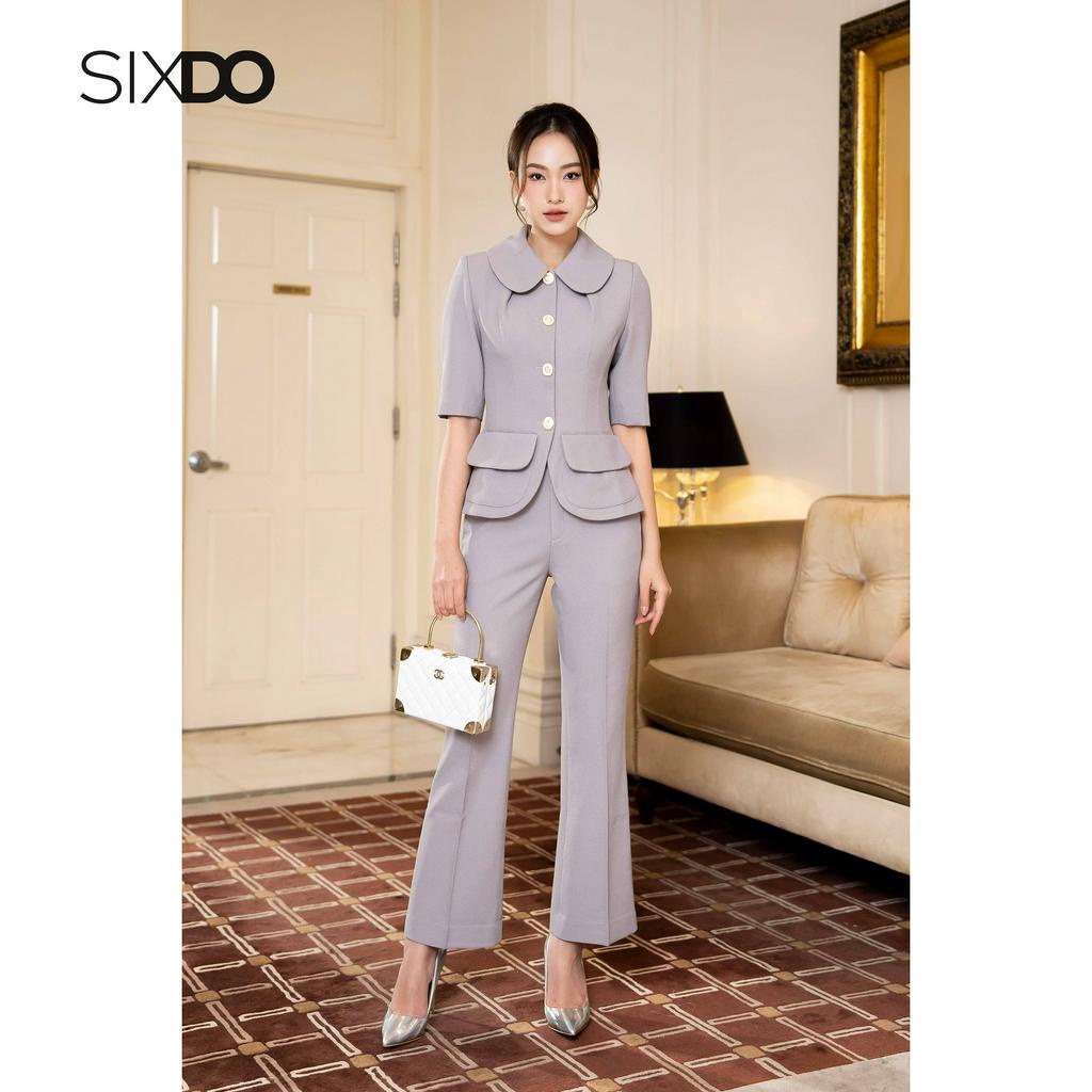Quần công sở ống loe xám thời trang SIXDO