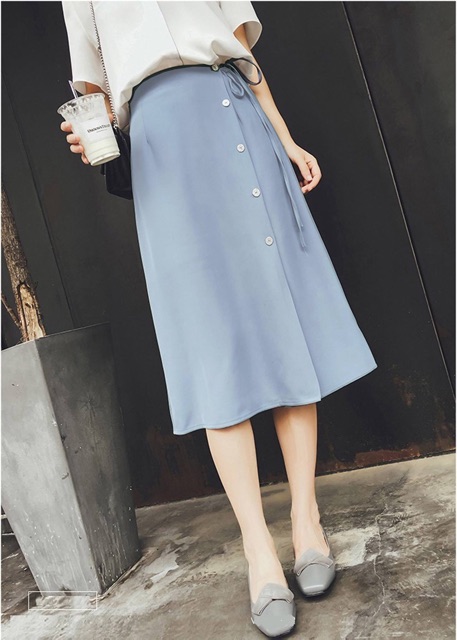 CHÂN VÁY ANA PHỐI NÚT