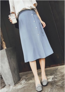 CHÂN VÁY ANA PHỐI NÚT