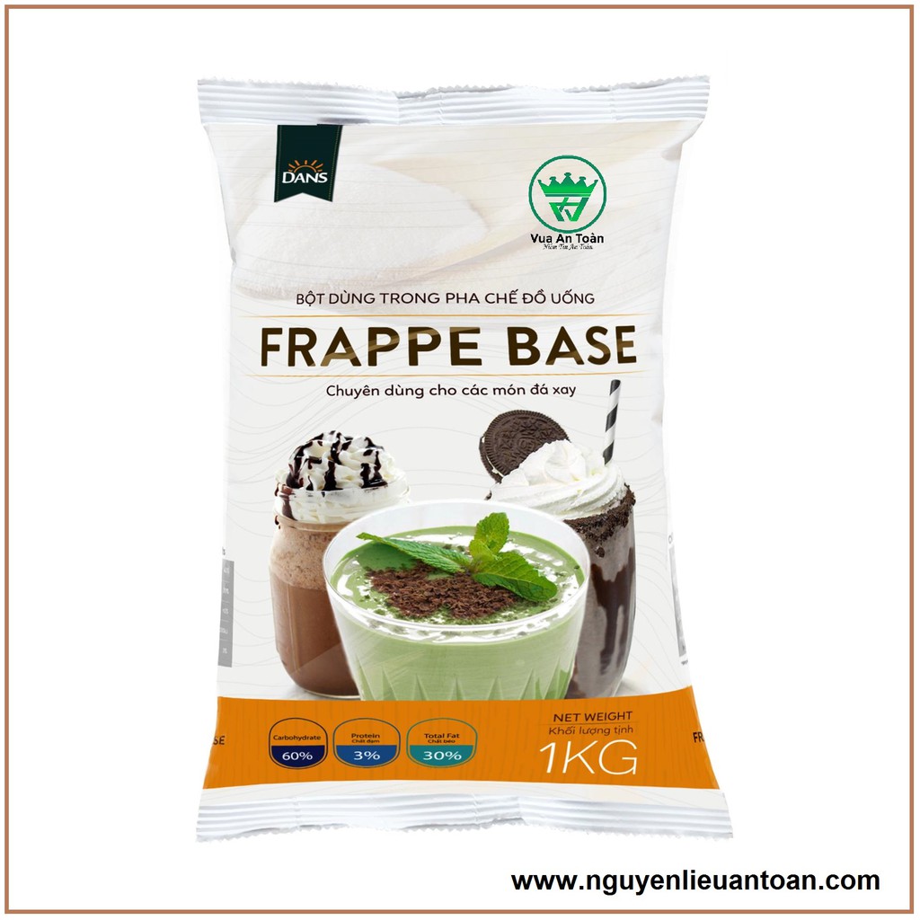 Bột Frappe Base 1KG Chống Tách Lớp Đá Xay, Trà Sữa, Đồ Uống