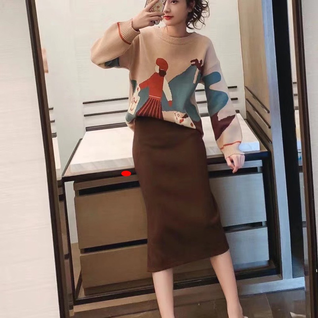 {FREE SHIP} ĐẦM LEN 3 MÀU BIGSIZE 50-85kg (Tuỳ số đo) (Có video) | BigBuy360 - bigbuy360.vn