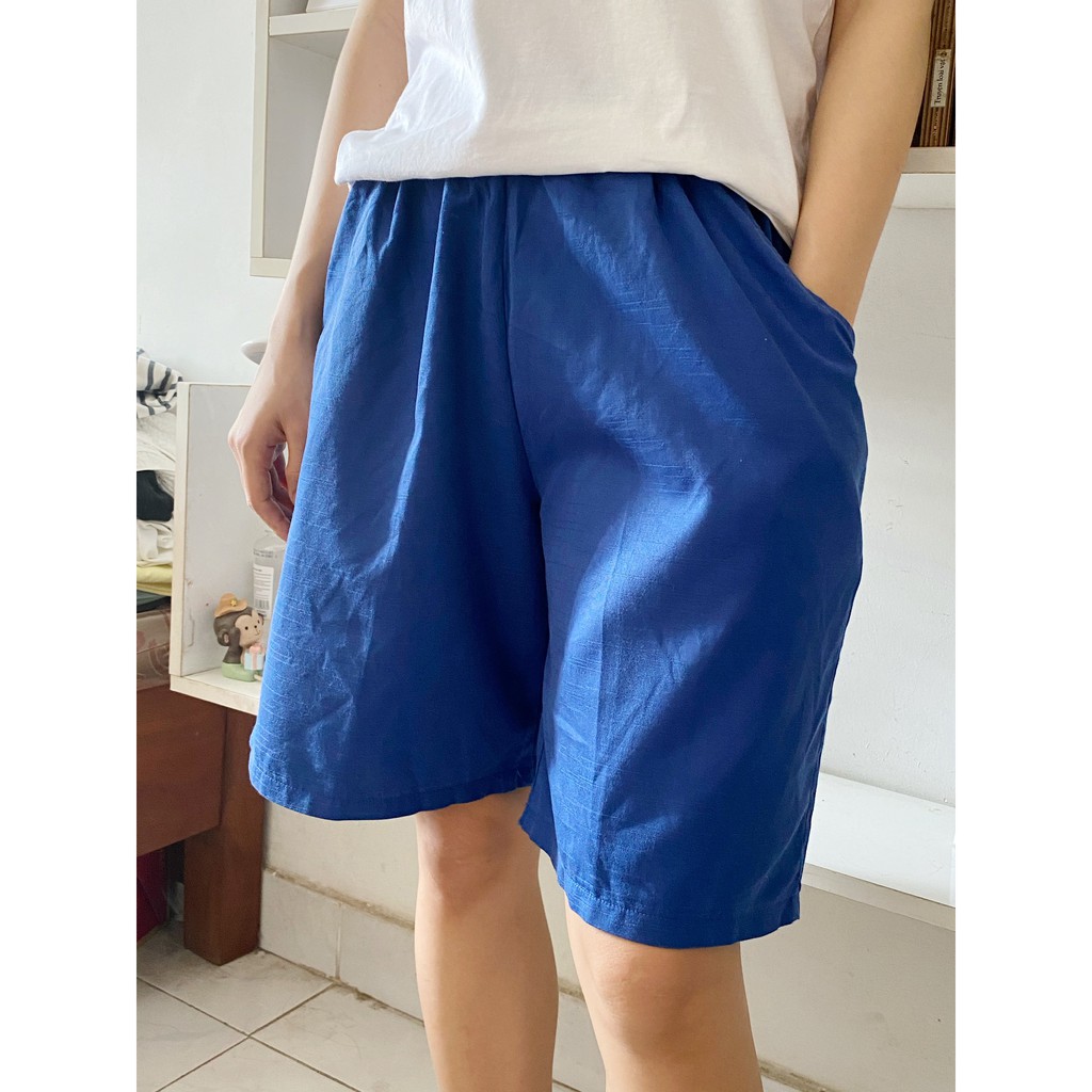 Quần Short Ống Rộng 2 Túi Sườn (Freesize 45-57kg Tùy Chiều Cao)