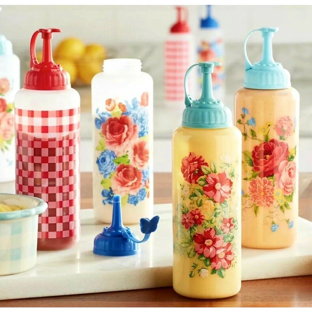 Bình đựng nước sốt Pioneer Woman - Màu ngẫu nhiên