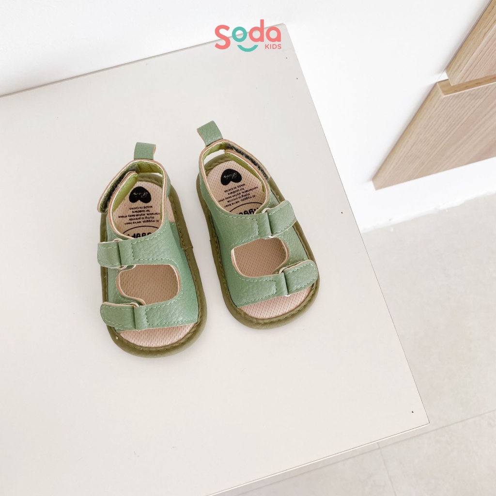 Dép cho bé trai chất liệu da mềm nhiều màu phong cách công tử