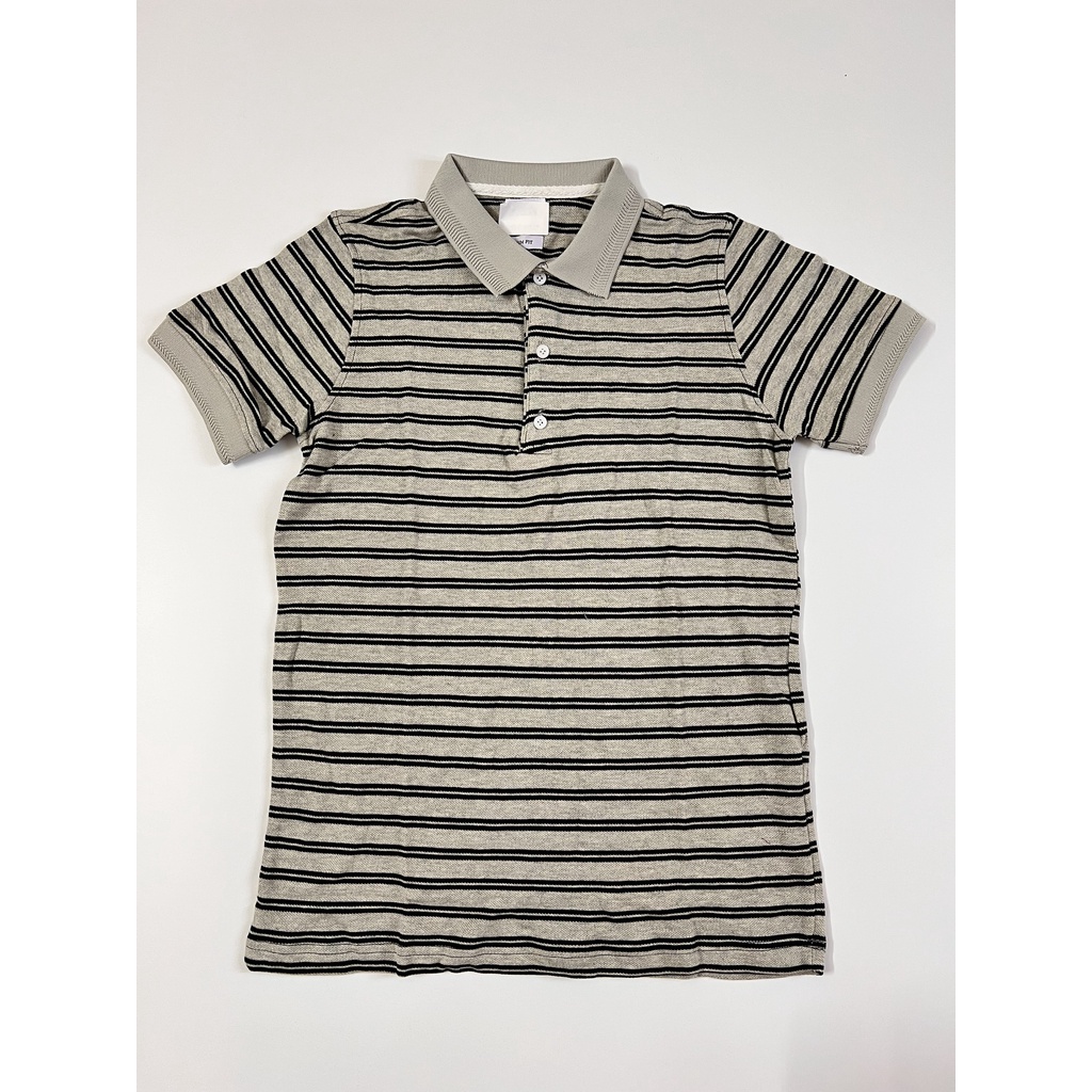 Áo polo nam chất liệu cotton 100%, áo thun nam cổ bẻ hoạ tiết kẻ ngang, mềm mát, thấm hút mồ hôi