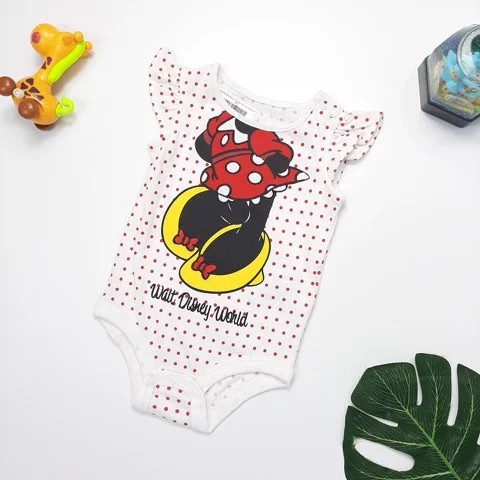 [3-24M] Bodysuit Disney Minnie chấm bi
