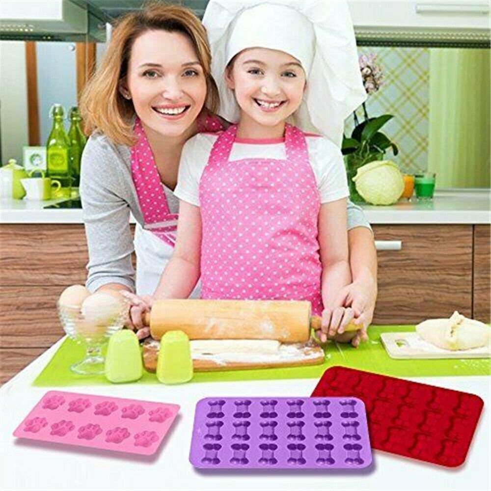 DIACHAVN Khuôn Làm Bánh Quy / Sô Cô La / Kẹo / Đá Hình Bàn Chân Cún Con DIY