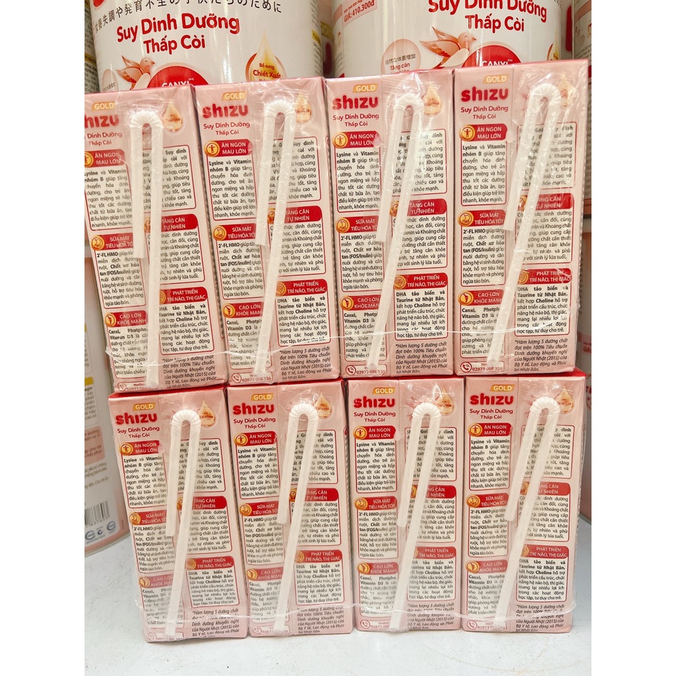 Sữa Bột Pha Sẵn Aiwado Shizu Gold Suy Dinh Dưỡng Thấp Còi Thùng 48 Hộp 110ml