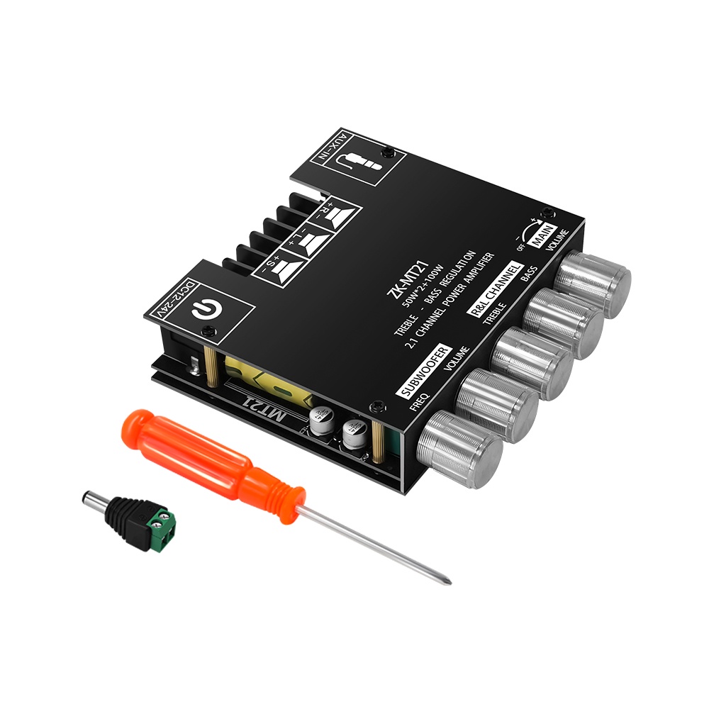 Bảng mạch khuếch đại ZK-MT21 2.1 Kênh Bluetooth 5.0 Loa siêu trầm Âm thanh nổi