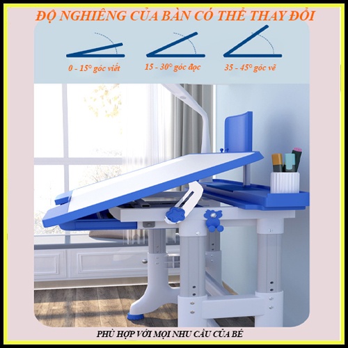 Bàn Học Sinh Thông Minh Chống Gù, Bàn Học Cho Bé Tiểu Học Có Thể Chỉnh Cao Thấp