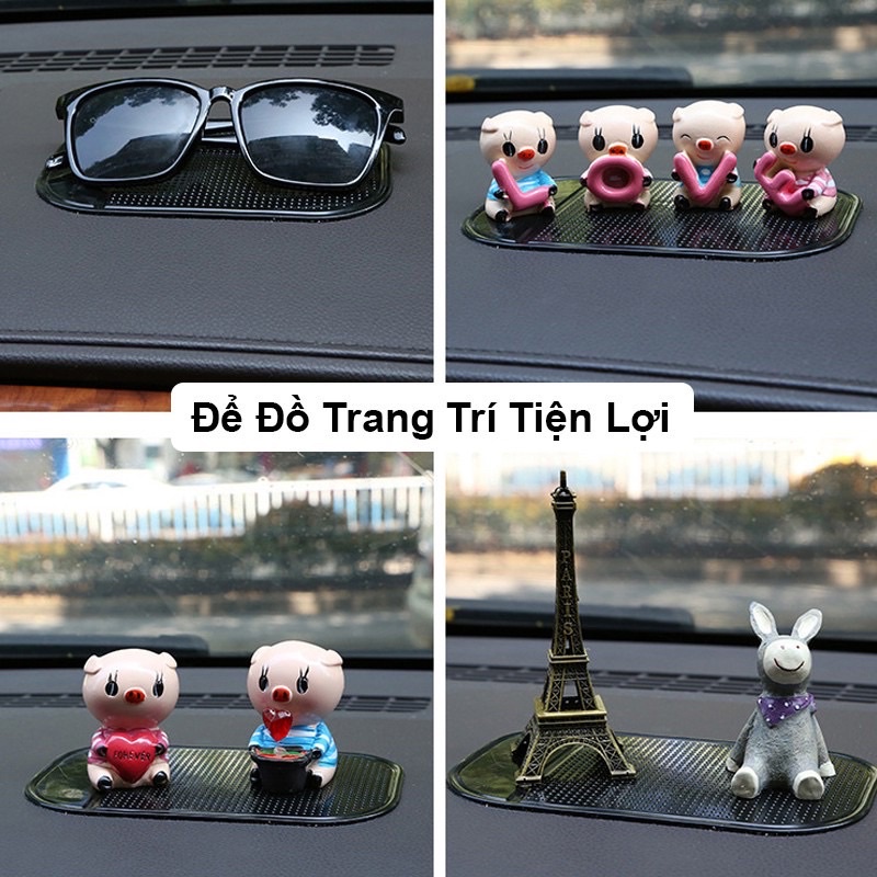Tấm lót Silicone chống trơn trượt giữ điện thoại lót tượng lót đồ trang trí taplo ô tô xe hơi