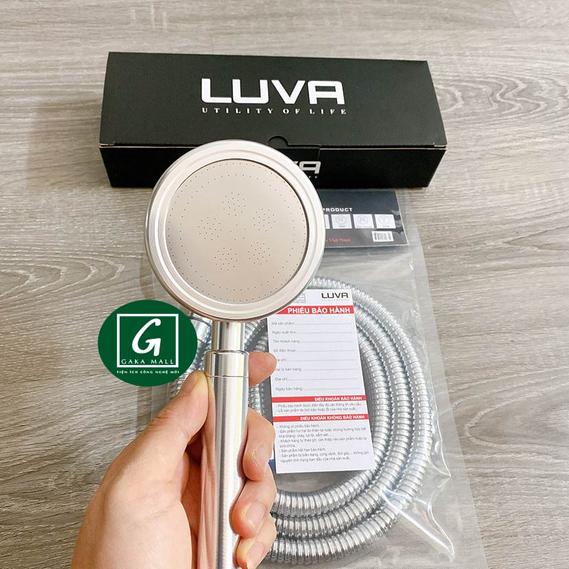Vòi Sen Tăng Áp Luva VS4 Kèm Dây Sen Tắm Luva Dài 1.5, BH 1 Năm, Đổi Lỗi 30 Ngày, Inox 304, Lõi Đồng