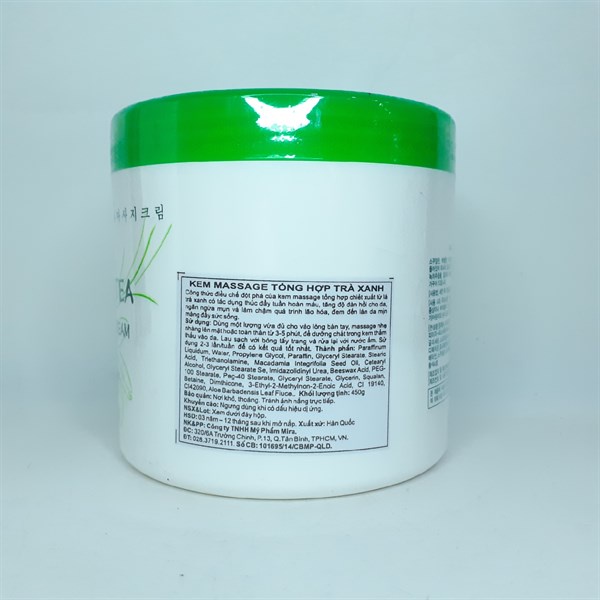Kem Green Tea Massage Cream Natural Base 450ml