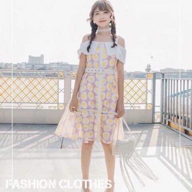 Đầm trễ vai ullzang