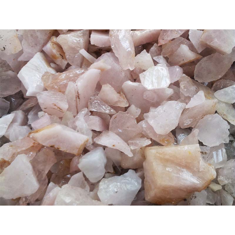 100gr Raw Rose quartz Đá Thô Màu Hồng