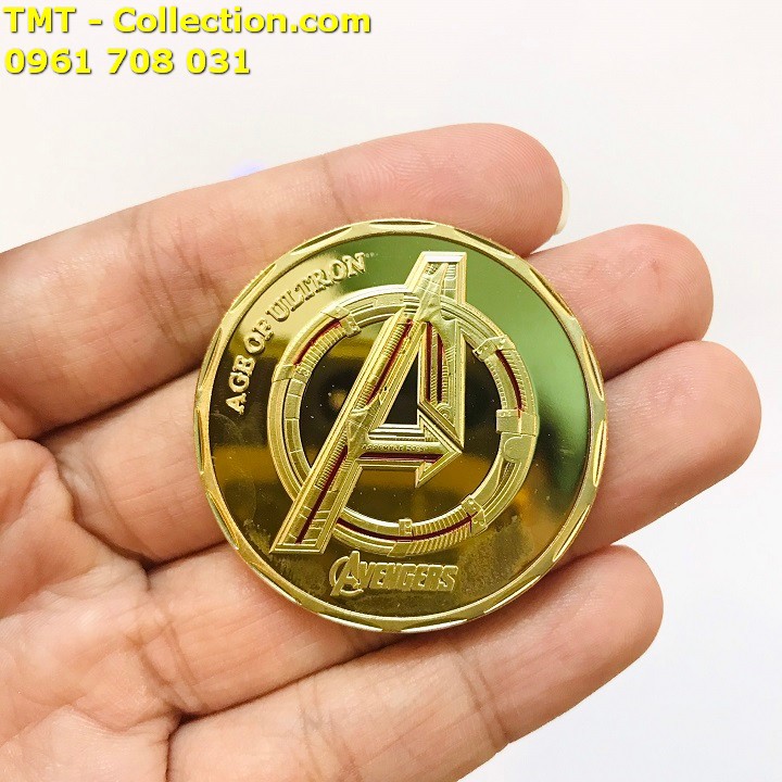 Xu Avengers Marvel Siêu Anh Hùng Hulk Vàng; Màu: vàng; đường kính của xu là 4cm-TMT Collection-SP002460