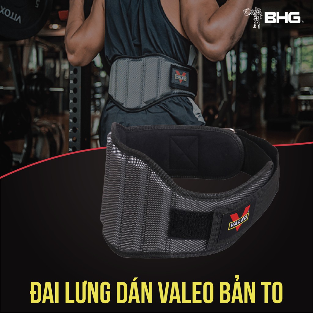 Đai Lưng Mềm Lục Giác Valeo Bản To, Nịt lưng Tập Gym, Đai lưng Squat