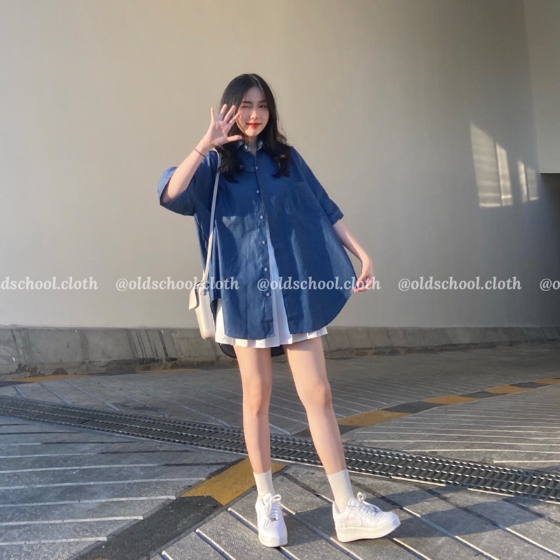 [ẢNH ĐỘC QUYỀN] ÁO SƠ MI DENIM OVERSIZED ULZZANG (ảnh thật) | WebRaoVat - webraovat.net.vn