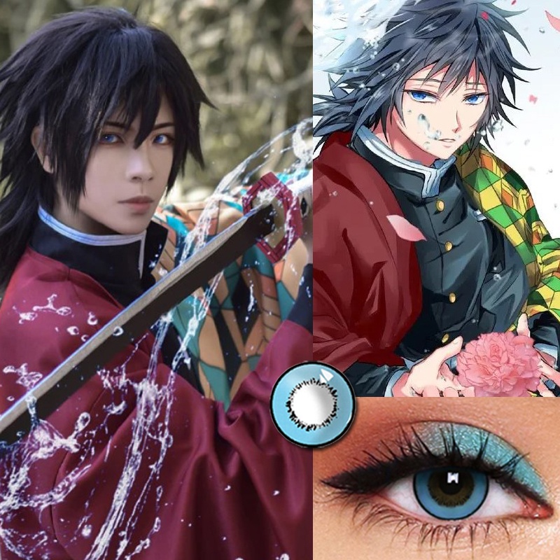 Cặp kính áp tròng màu JEWELENS  hóa trang nhân vật Demon Slayer