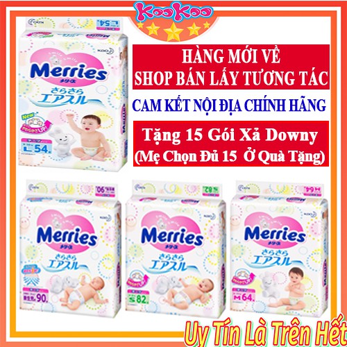 [CỘNG MIẾNG] Bỉm Merries, Merries Nội Địa Nhật Chính Hãng Dán/Quần đủ size NB96/S88/M68/M64/L58/L50/XL44/XXL28