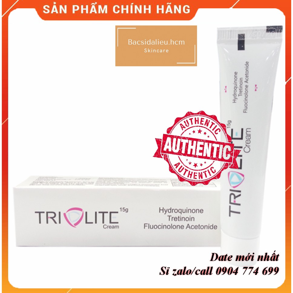 Triolite cream (15g) kem giảm nám 2% hydroquine và 0.025% tretinoin - hết nám, mờ thâm (Triluma, biluma, aret)