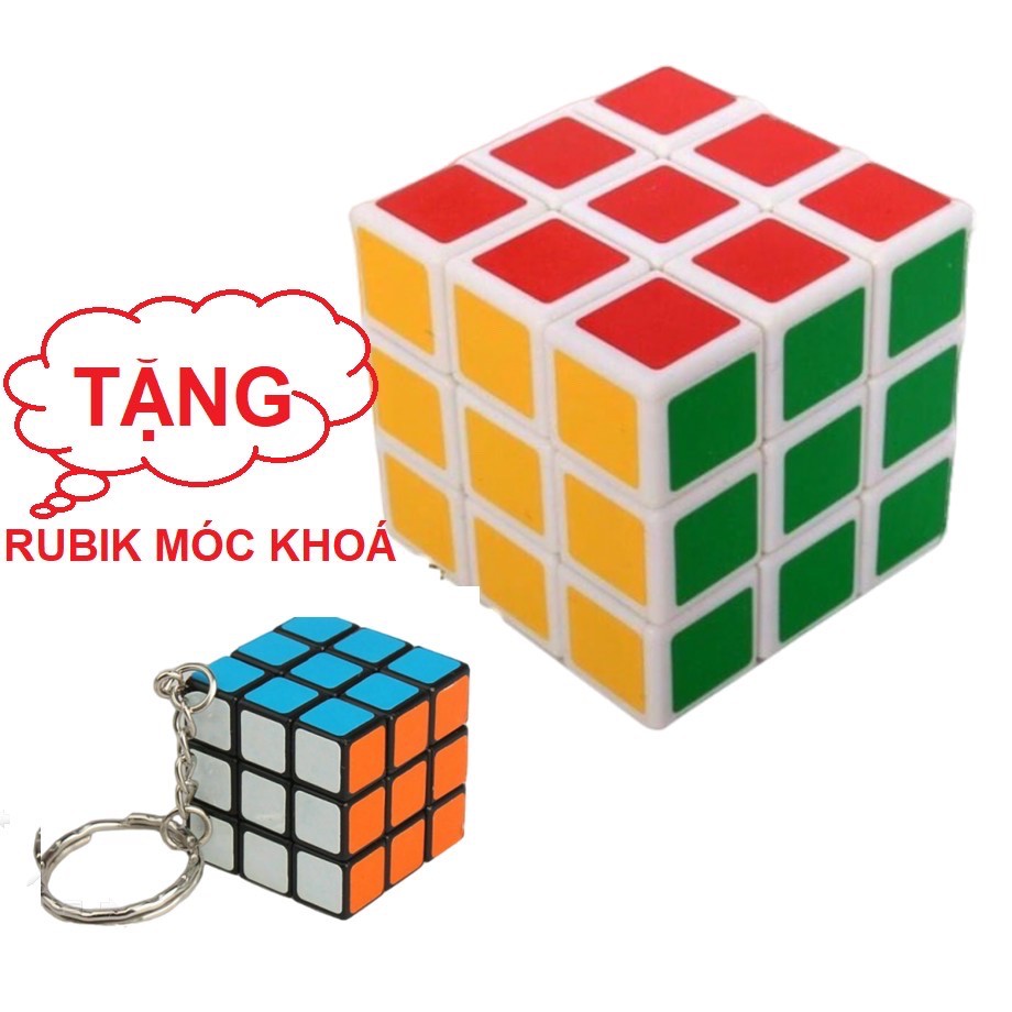 Freeship 50k ⚡ Rubik 3x3 tặng kèm rubik mini loại đẹp, phát triển trí tuệ, chất lượng, giá rẻ