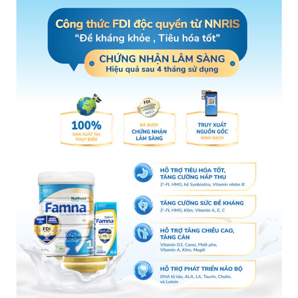 Sữa bột Nutifood Famna số 1 850g