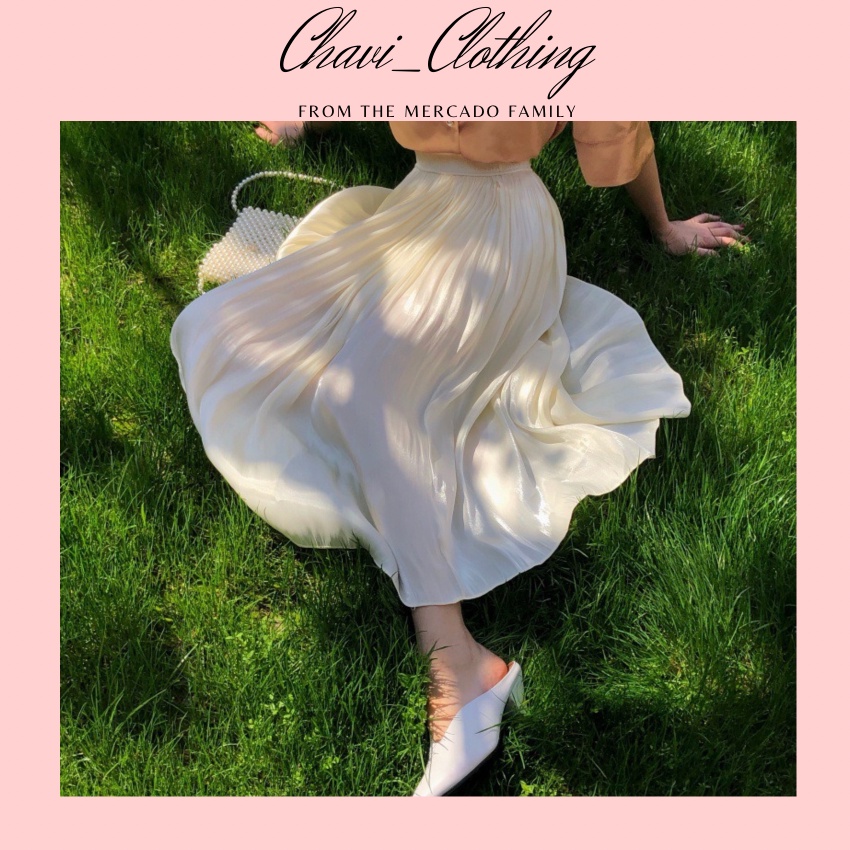 Chân váy lụa xinh - Hàng Quảng Châu mềm mịn siêu đẹp sang chảnh