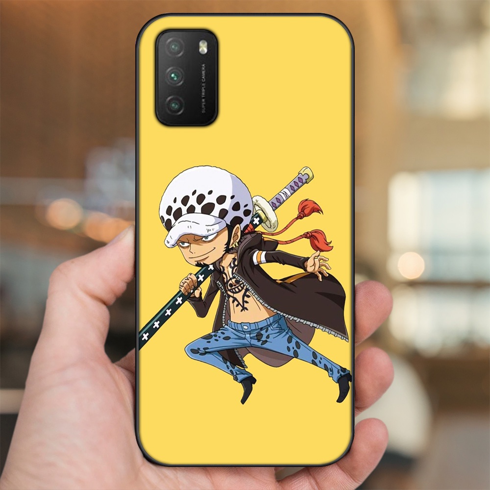 Ốp lưng Xiaomi Poco M3 viền đen in hình Law One Piece