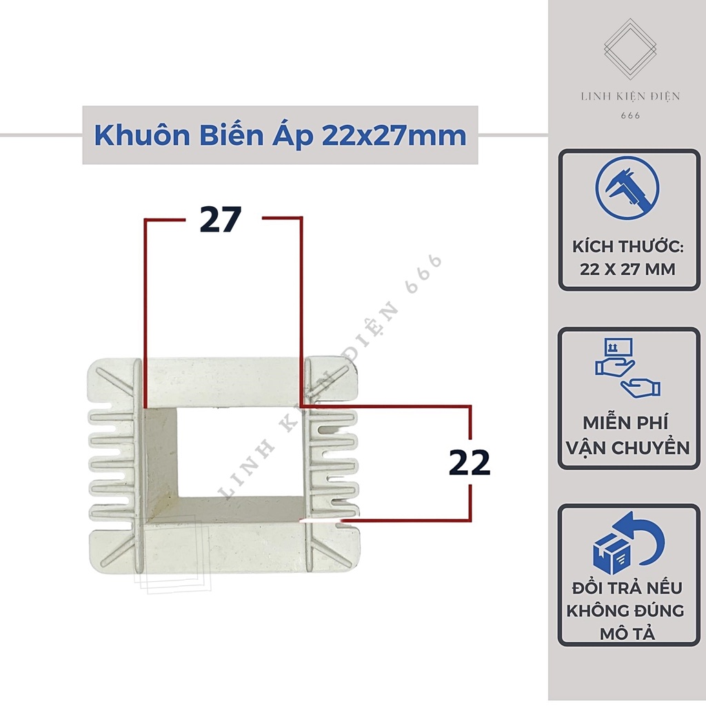 Khuôn Biến Áp Cho FE 22mm Cốt Nhựa Biến Áp Gông Quấn Biến Áp