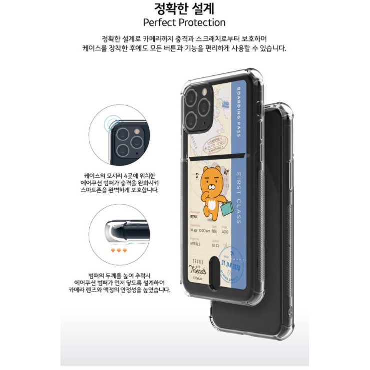 Ốp Điện Thoại Trong Suốt Họa Tiết kakao friends Cho iphone15 / 14 / 13}