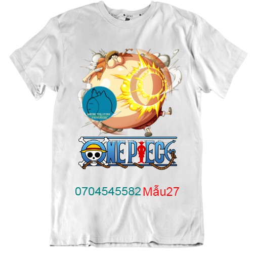 Áo thun nam nữ tay lỡ vải cotton form rộng màu trắng Hạ Băng Designs - Luffy 003