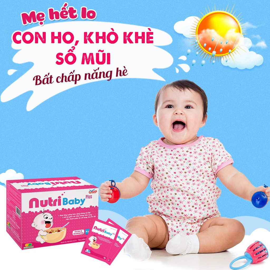 [Kèm Quà Tặng] Nutri Baby Plus - Giúp tăng cường chức năng đường hô hấp. Giảm viêm họng, thanh quản, rát họng